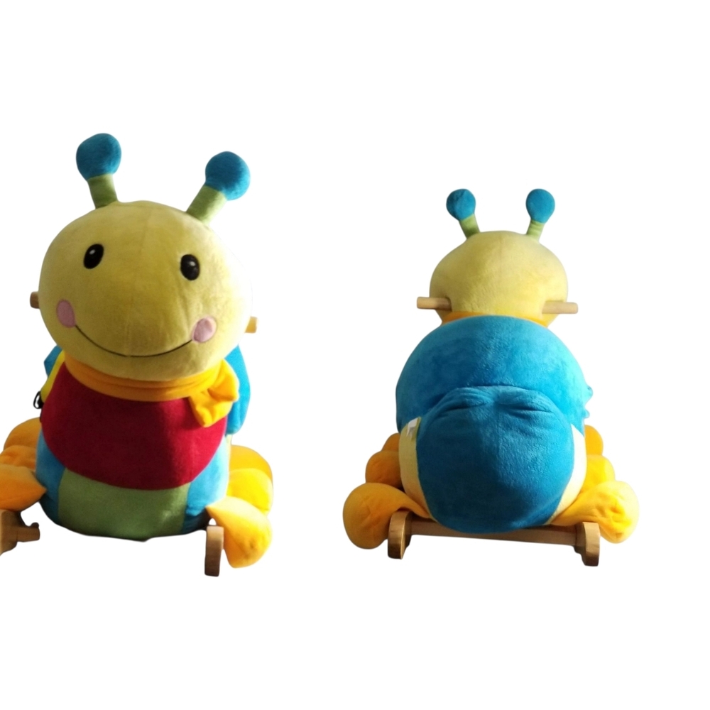 Vibrant Plush Caterpillar Rocker for Kids